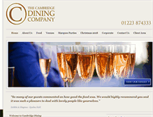 Tablet Screenshot of cambridgedining.co.uk